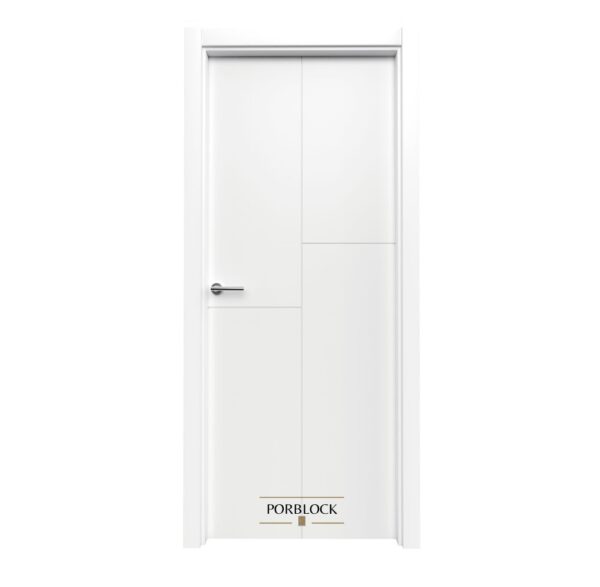 Puerta block de madera maciza lacada Escalones - Porblock.com