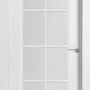Puerta block lacada blanca Vidriera 8 vidrios